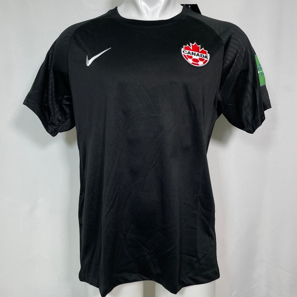 Canada Soccer FIFA World Cup Qatar 2022 Nike Black Jersey Men's LARGE NWT